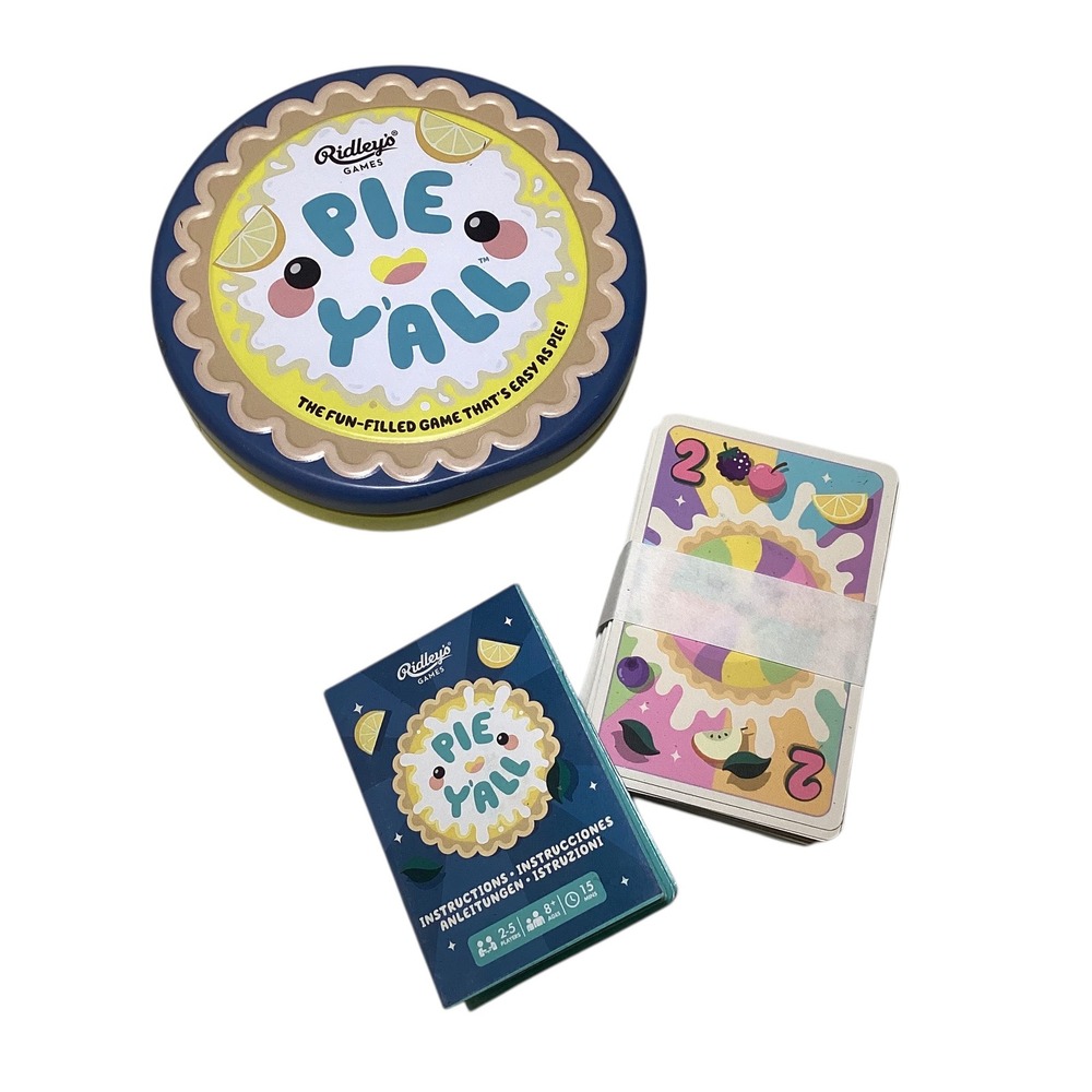 Ridley's Games Pie Y'all Card Game Round Tin 52 Cards Ages 8+ new open box